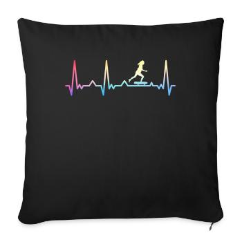 Skateboarding Skater Skateboard Skateboarder - Sofa pillowcase 17,3'' x 17,3'' (45 x 45 cm) - black - Front