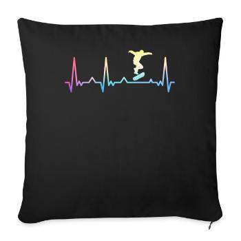 Skateboarding Skater Skateboard Skateboarder - Sofa pillowcase 17,3'' x 17,3'' (45 x 45 cm) - black - Front
