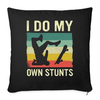 Skateboarding Skater Skateboard Skateboarder - Sofa pillowcase 17,3'' x 17,3'' (45 x 45 cm) - black - Front