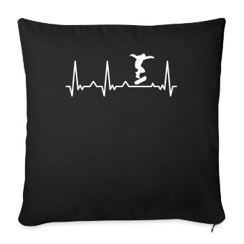 Skateboarding Skater Skateboard Skateboarder - Sofa pillowcase 17,3'' x 17,3'' (45 x 45 cm) - black - Front