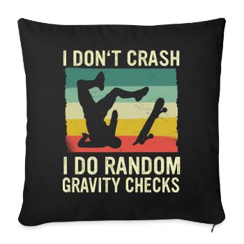 Skateboarding Skater Skateboard Skateboarder - Sofa pillowcase 17,3'' x 17,3'' (45 x 45 cm) - black - Front