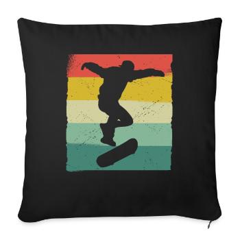 Skateboarding Skater Skateboard Skateboarder - Sofa pillowcase 17,3'' x 17,3'' (45 x 45 cm) - black - Front