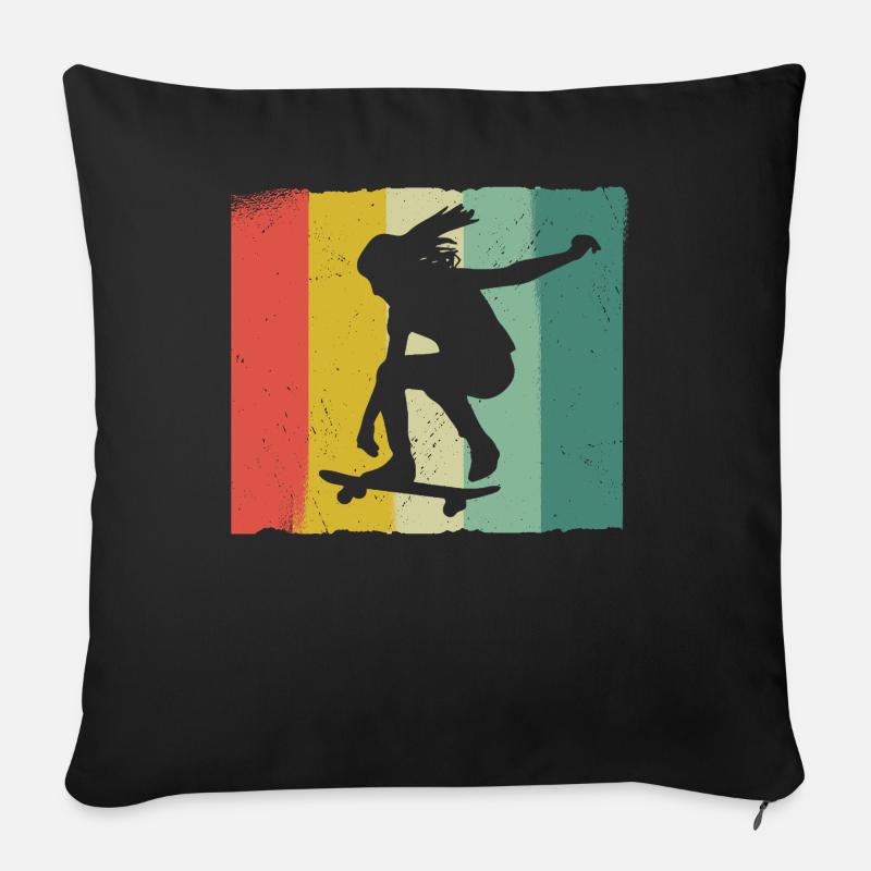 Skateboarding Skater Skateboard Skateboarder - Sofakissenbezug 45 x 45 cm - Schwarz