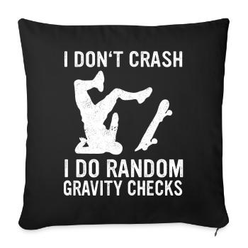 Skateboarding Skater Skateboard Skateboarder - Sofa pillowcase 17,3'' x 17,3'' (45 x 45 cm) - black - Front