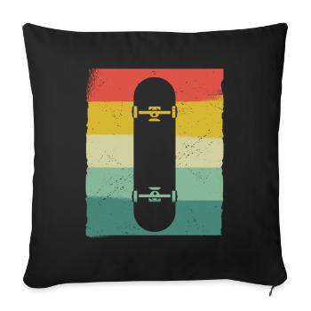 Skateboarding Skater Skateboard Skateboarder - Sofa pillowcase 17,3'' x 17,3'' (45 x 45 cm) - black - Front