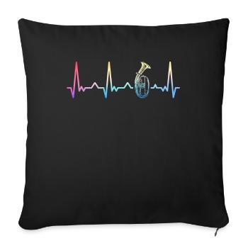 Baritone Instrument Baritone Music - Sofa pillowcase 17,3'' x 17,3'' (45 x 45 cm) - black - Front