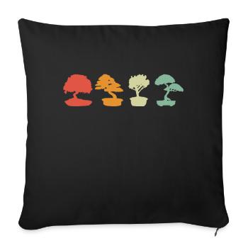 Bonsai Tree Japanese Bonsai - Sofa pillowcase 17,3'' x 17,3'' (45 x 45 cm) - black - Front