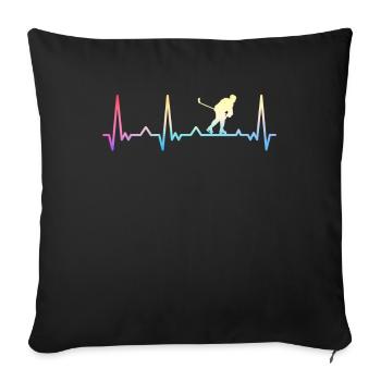Hockey sur glace Hockey Sports - Housse de coussin décorative 45 x 45 cm - noir - Devant
