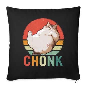 Chat, Amoureux Des Chats, Propriétaire De Chat, Chaton - Housse de coussin décorative 45 x 45 cm - noir - Devant
