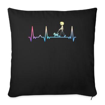 Dog Dogs Pet Funny Dog Owner - Sofa pillowcase 17,3'' x 17,3'' (45 x 45 cm) - black - Front