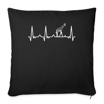 Giraffe, Animal, Africa, Giraffes - Sofa pillowcase 17,3'' x 17,3'' (45 x 45 cm) - black - Front