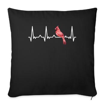Cardinal Red Cardinal Bird Red Cardinal - Sofa pillowcase 17,3'' x 17,3'' (45 x 45 cm) - black - Front