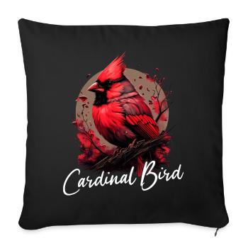 Cardinal Red Cardinal Bird Red Cardinal - Sofa pillowcase 17,3'' x 17,3'' (45 x 45 cm) - black - Front
