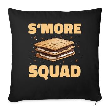 S'more Camping Smores Marshmallow Süßigkeiten - Sofakissenbezug 45 x 45 cm - Schwarz - Vorne