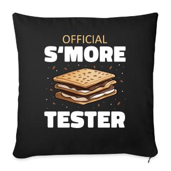 S'more Camping Smores Marshmallow Süßigkeiten - Sofakissenbezug 45 x 45 cm - Schwarz - Vorne