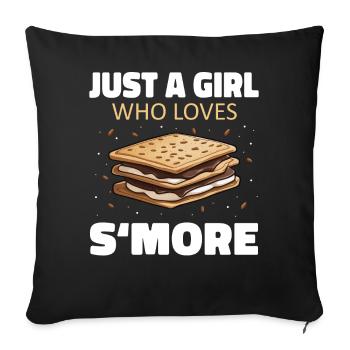 S'more Camping Smores Marshmallow Süßigkeiten - Sofakissenbezug 45 x 45 cm - Schwarz - Vorne