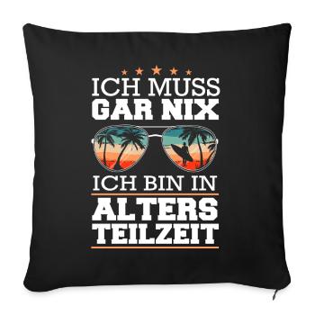 Altersteilzeit ATZ - Sofakissenbezug 45 x 45 cm - Schwarz - Vorne