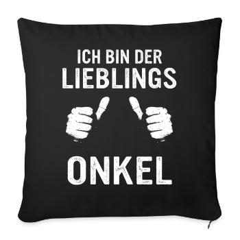 Onkel Patenonkel Familie Großonkel - Sofakissenbezug 45 x 45 cm - Schwarz - Vorne