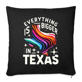 Texas State Texans Texas - Sofa pillowcase 17,3'' x 17,3'' (45 x 45 cm) - black - Front