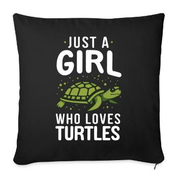 Turtle Sea Turtle Turtle Animal - Sofa pillowcase 17,3'' x 17,3'' (45 x 45 cm) - black - Front