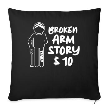 Get Well Soon Broken Arm Broken Bone - Sofa pillowcase 17,3'' x 17,3'' (45 x 45 cm) - black - Front