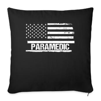 Paramedic Paramedic - Sofa pillowcase 17,3'' x 17,3'' (45 x 45 cm) - black - Front