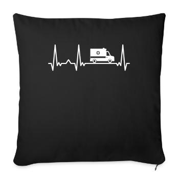 Paramedic Paramedic - Sofa pillowcase 17,3'' x 17,3'' (45 x 45 cm) - black - Front