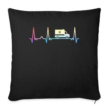 Paramedic Paramedic - Sofa pillowcase 17,3'' x 17,3'' (45 x 45 cm) - black - Front