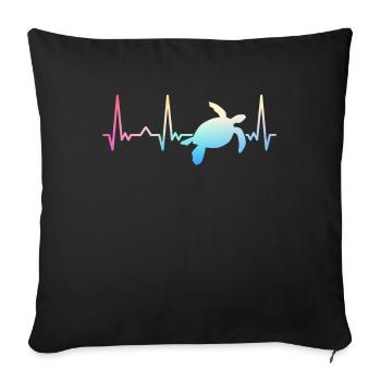 Turtle Sea Turtle Turtle Animal - Sofa pillowcase 17,3'' x 17,3'' (45 x 45 cm) - black - Front