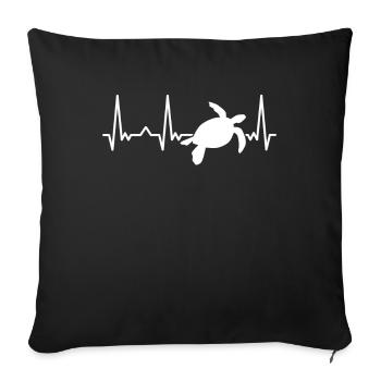 Turtle Sea Turtle Turtle Animal - Sofa pillowcase 17,3'' x 17,3'' (45 x 45 cm) - black - Front