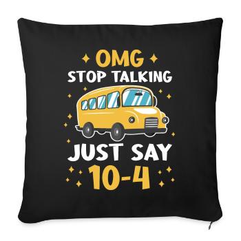 Bus Bus Driver School Bus - Sofa pillowcase 17,3'' x 17,3'' (45 x 45 cm) - black - Front