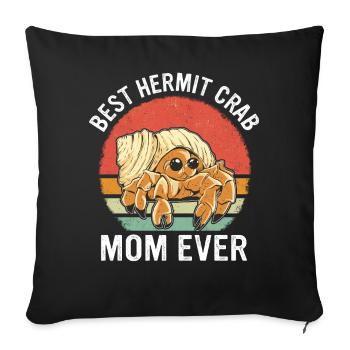 Crab Hermit Crab Crab - Sofa pillowcase 17,3'' x 17,3'' (45 x 45 cm) - black - Front