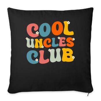 Uncle Fmilie Great-Uncle Uncle's - Sofa pillowcase 17,3'' x 17,3'' (45 x 45 cm) - black - Front