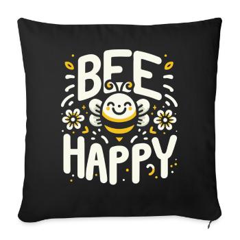 honey bee, beekeeper, bee, bee - Sofa pillowcase 17,3'' x 17,3'' (45 x 45 cm) - black - Front