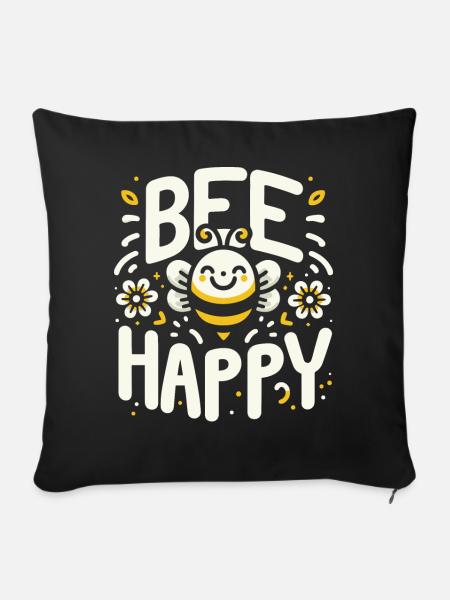 Honigbiene Imker Bienen Biene - Sofakissenbezug 45 x 45 cm - Schwarz
