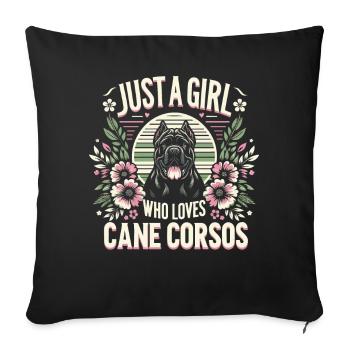 Cane Corso Chien - Housse de coussin décorative 45 x 45 cm - noir - Devant