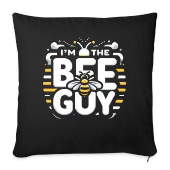 honey bee, beekeeper, bee, bee - Sofa pillowcase 17,3'' x 17,3'' (45 x 45 cm) - black - Front