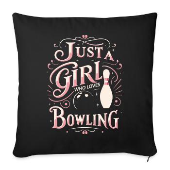 Bowling Bowler Pin Ball Bowling Ball - Housse de coussin décorative 45 x 45 cm - noir - Devant