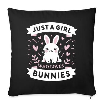 Lapin, Lapin, Animal, Animal De Compagnie, Lapins - Housse de coussin décorative 45 x 45 cm - noir - Devant