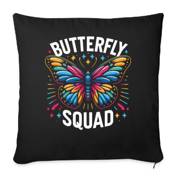 Butterfly Monarch Butterfly Colorful Butterflies - Sofa pillowcase 17,3'' x 17,3'' (45 x 45 cm) - black - Front