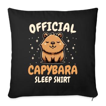Capybara Capybara Rongeur Animal - Housse de coussin décorative 45 x 45 cm - noir - Devant