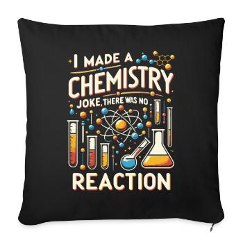 Chimiste Chimie Science Atome Molécule - Housse de coussin décorative 45 x 45 cm - noir - Devant
