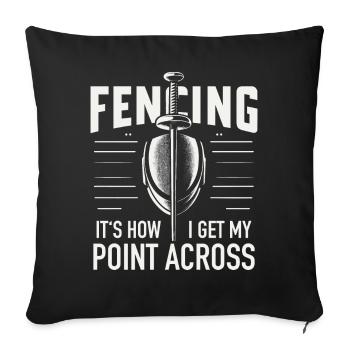Escrimeur - Housse de coussin décorative 45 x 45 cm - noir - Devant