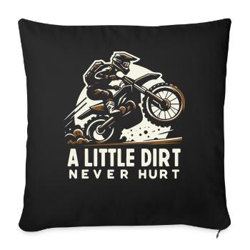 Motocross Dirtbike Supermoto - Sofakissenbezug 45 x 45 cm - Schwarz - Vorne