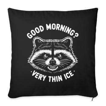 Drôle, sarcasme, humour sarcastique, ironie - Housse de coussin décorative 45 x 45 cm - noir - Devant