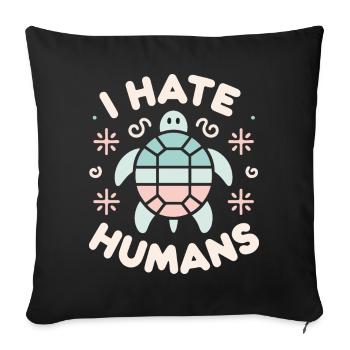 Turtle Sea Turtle Turtle Animal - Sofa pillowcase 17,3'' x 17,3'' (45 x 45 cm) - black - Front