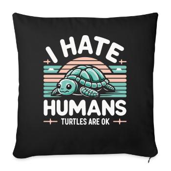 Turtle Sea Turtle Turtle Animal - Sofa pillowcase 17,3'' x 17,3'' (45 x 45 cm) - black - Front