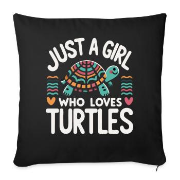Turtle Sea Turtle Turtle Animal - Sofa pillowcase 17,3'' x 17,3'' (45 x 45 cm) - black - Front