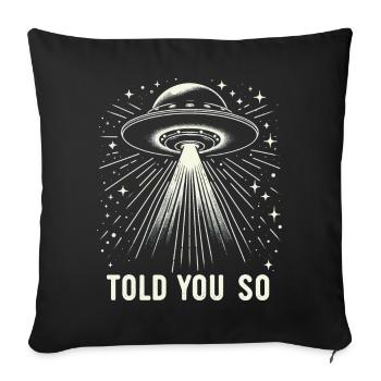 Alien UFO Aliens Außerirdischer - Sofa pillowcase 17,3'' x 17,3'' (45 x 45 cm) - black - Front