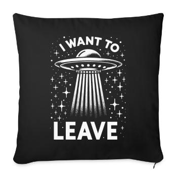 Alien UFO Aliens Außerirdischer - Sofa pillowcase 17,3'' x 17,3'' (45 x 45 cm) - black - Front